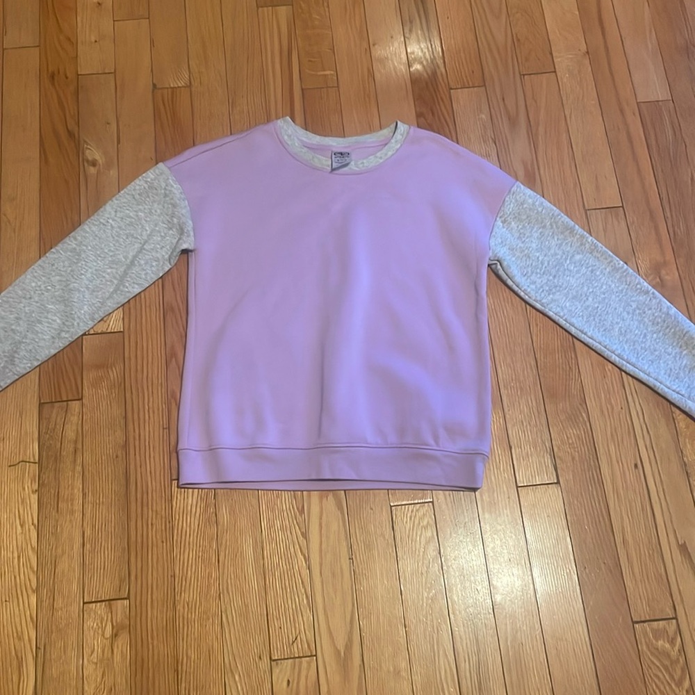 Purple and grey sweatshirt w/o hood